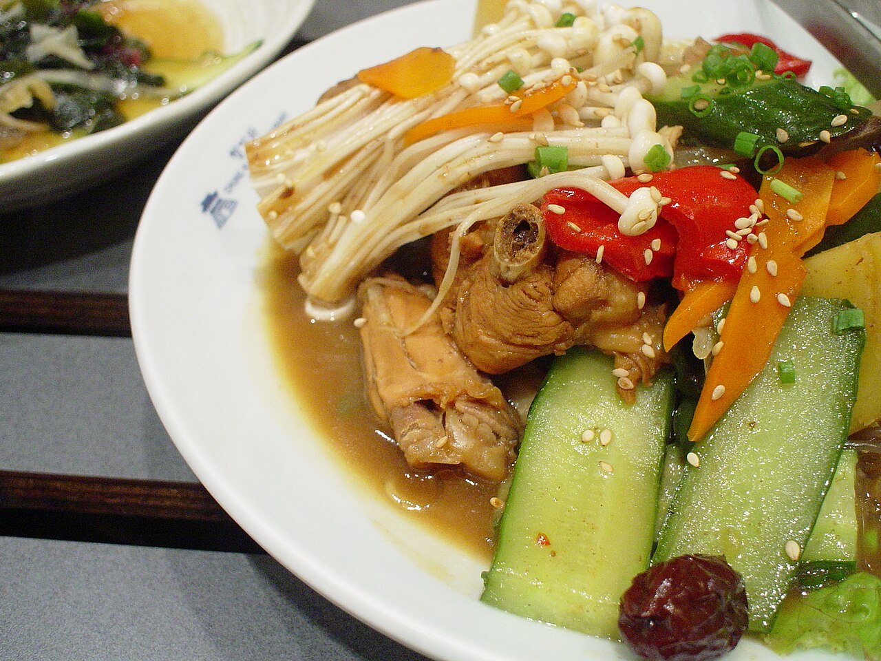 Andong jjimdak, braised chicken with vegetables and glass noodles